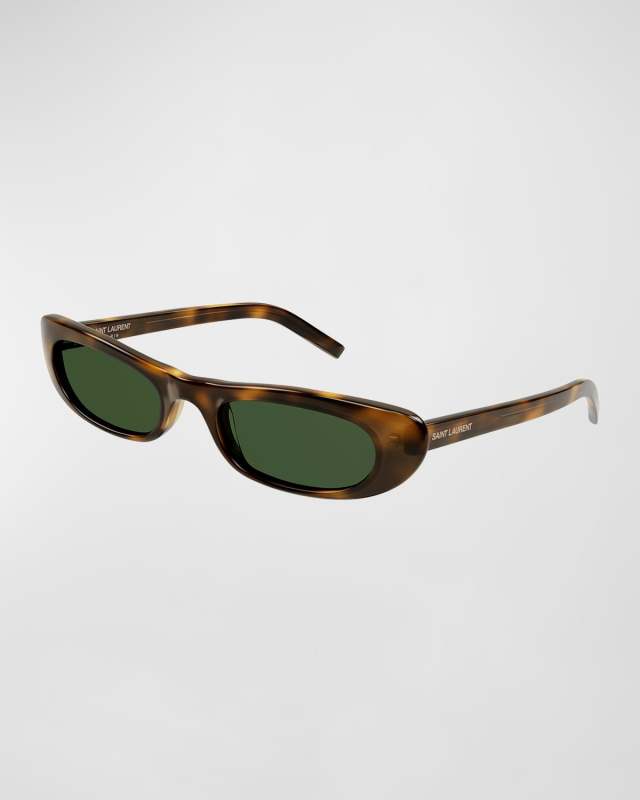 SL 557 Shade Acetate Oval Sunglasses